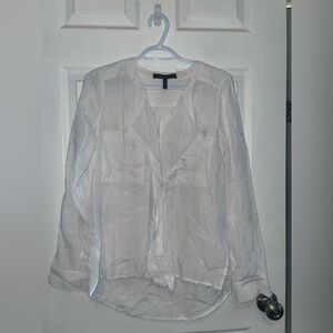 BCBGMaxAzria White Blouse Chic and Versatile Top